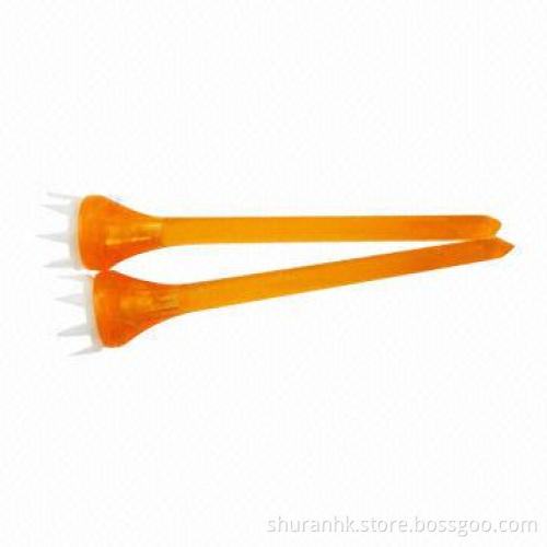 Plastic Crown/Crystal Crown Golf Tees, Made of ABS Plastic